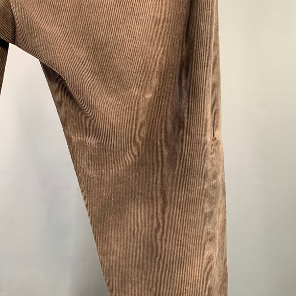 Size 31 Brown Corduroy Cotton Blend Distressed Straight Casual Pants - Picture 4 of 7